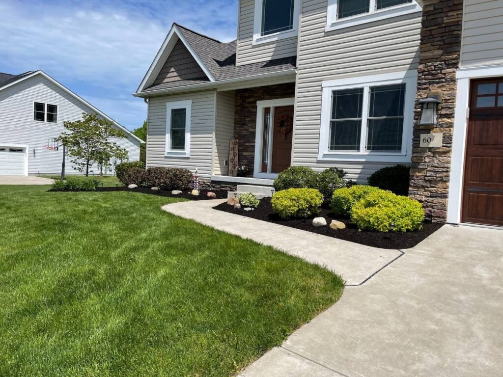 Small landscape maintenance project in the front yard.